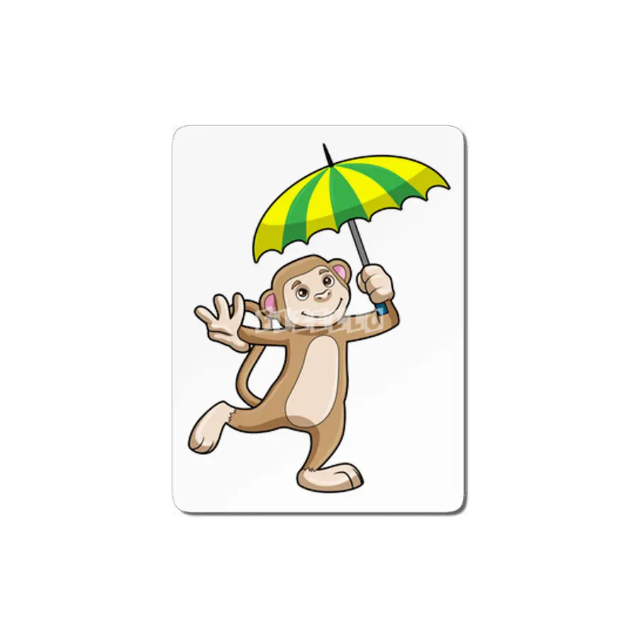 Monkey Rain Umbrella MDF Tablo
