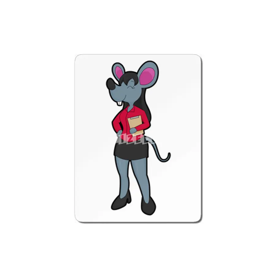 Mouse as Secretary with Notepad MDF Tablo