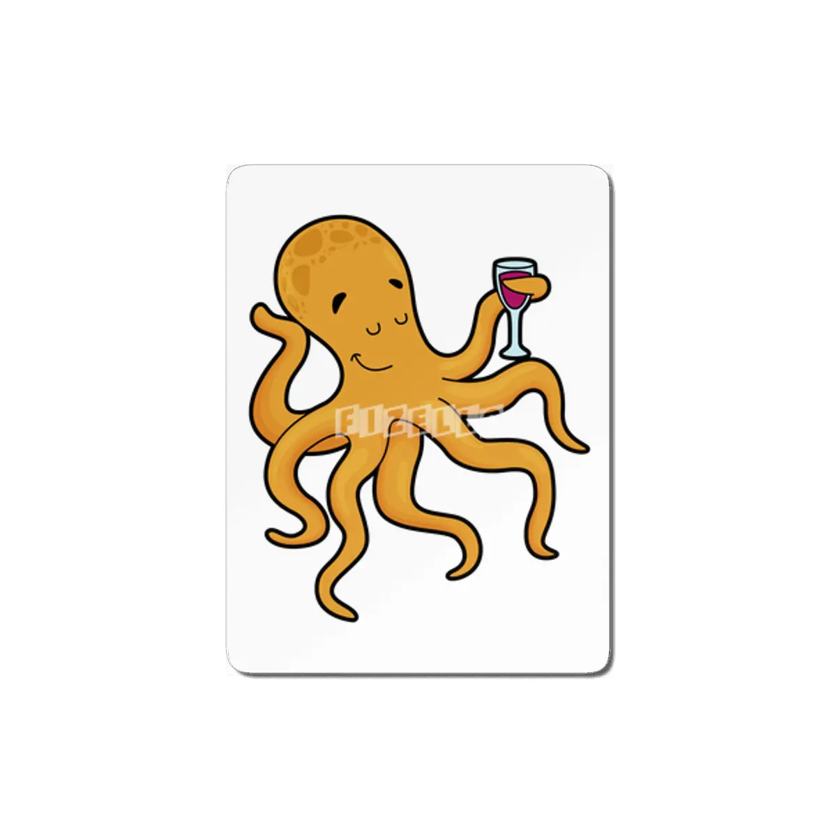 Octopus with Glass of Juice MDF Tablo