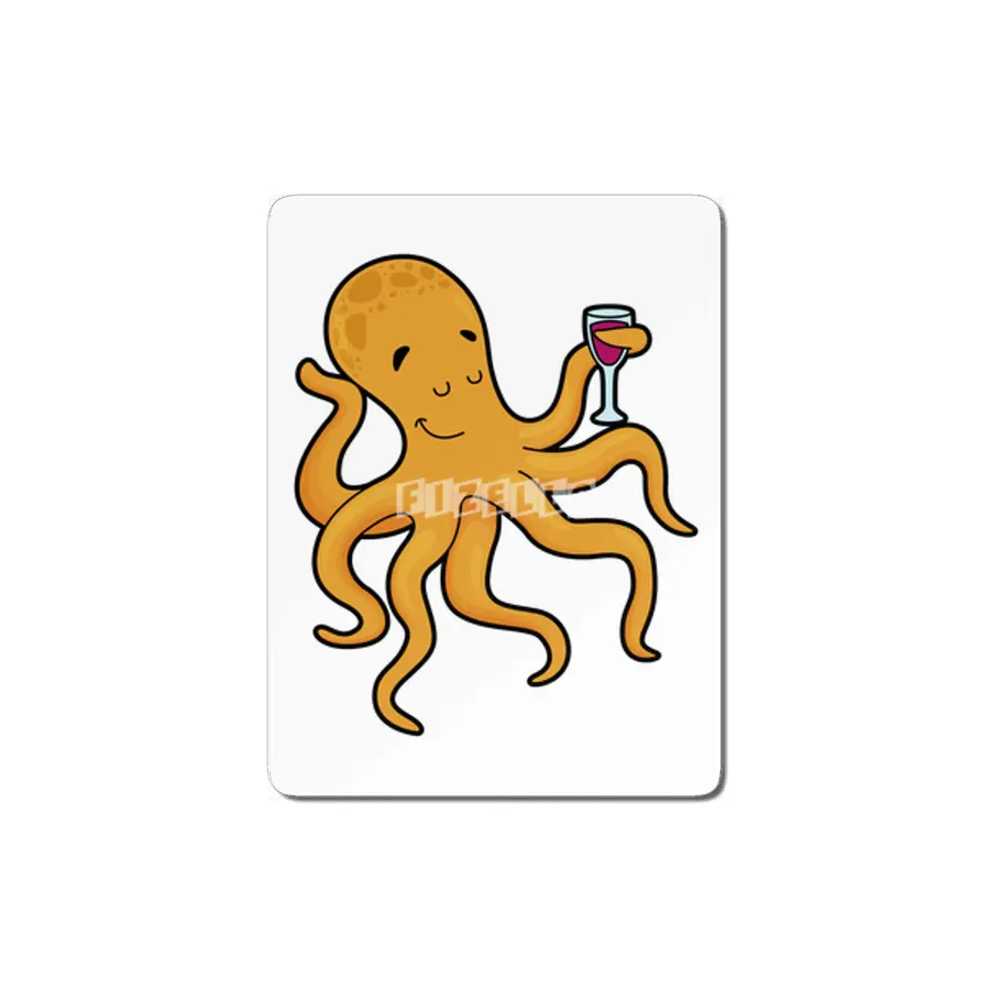 Octopus with Glass of Juice MDF Tablo