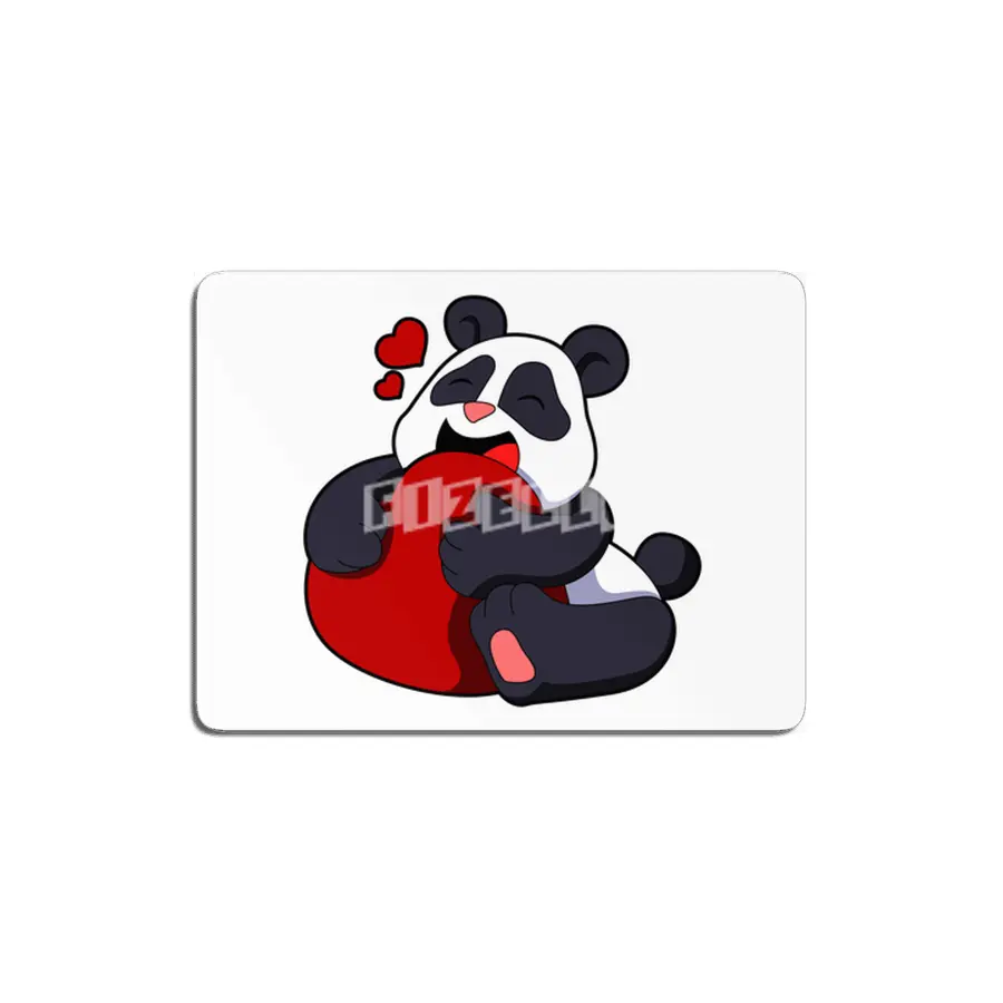 Panda - Love with Heart MDF Tablo