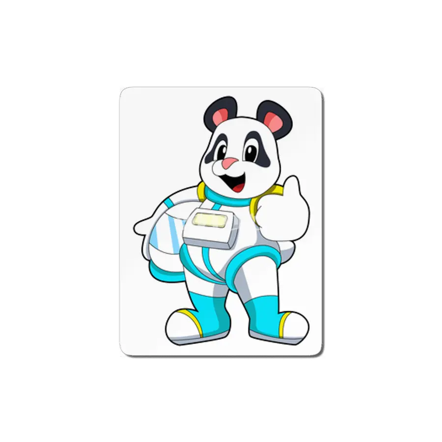 Panda as Astronaut with Costume MDF Tablo