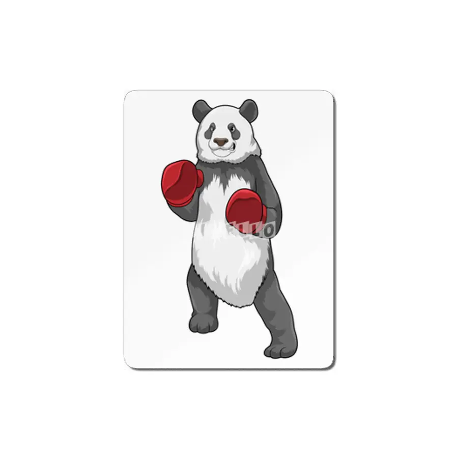 Panda as Boxer with Boxing gloves MDF Tablo