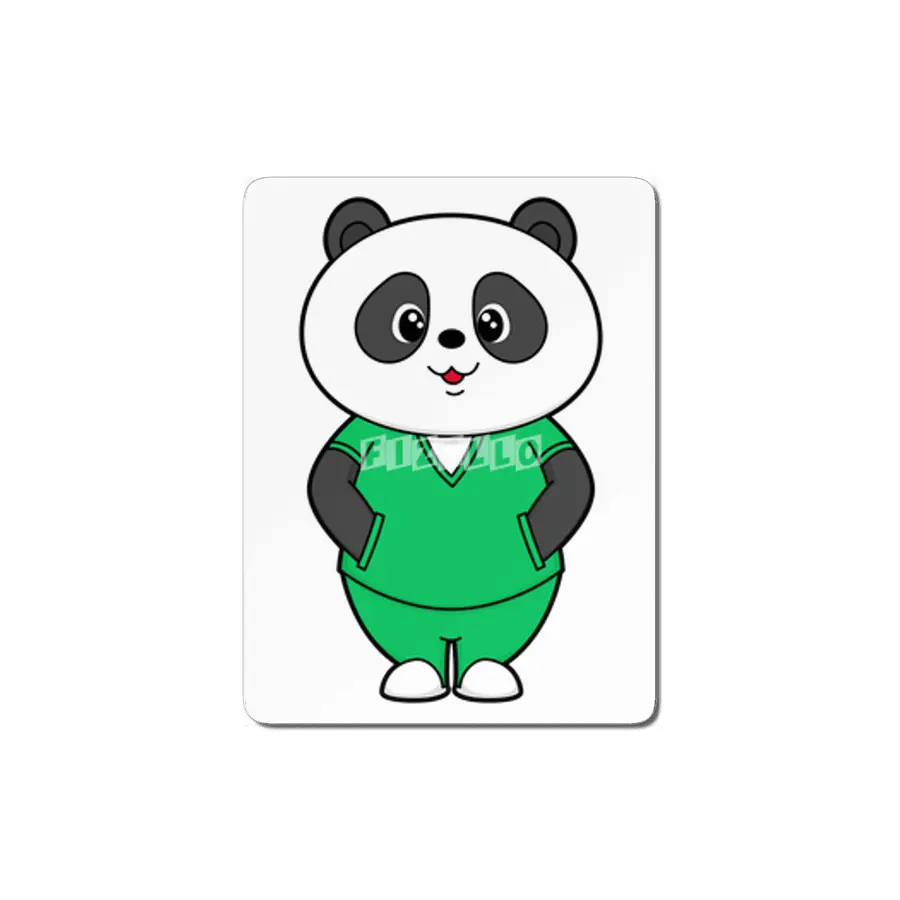 Panda as Nurse with Smock MDF Tablo