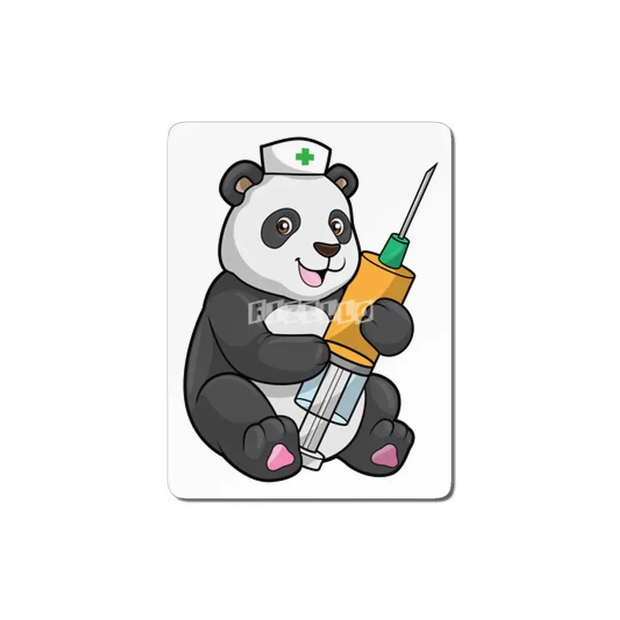Panda as Nurse with Syringe MDF Tablo