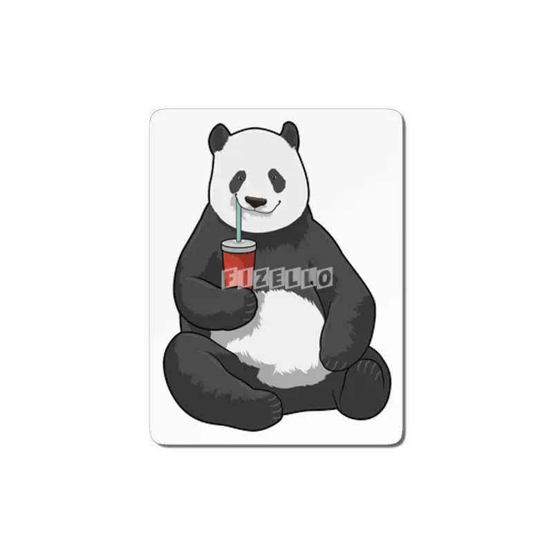 Panda with Drink MDF Tablo