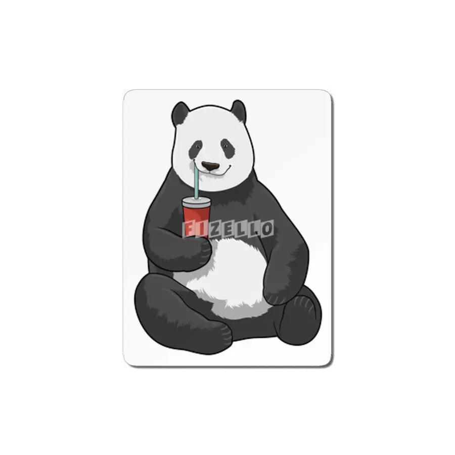 Panda with Drink MDF Tablo