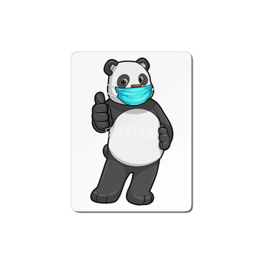Panda with Face mask MDF Tablo