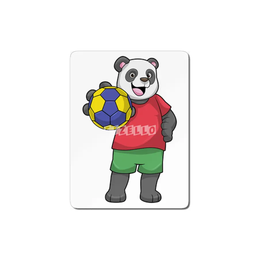 Panda with Handball Sports MDF Tablo