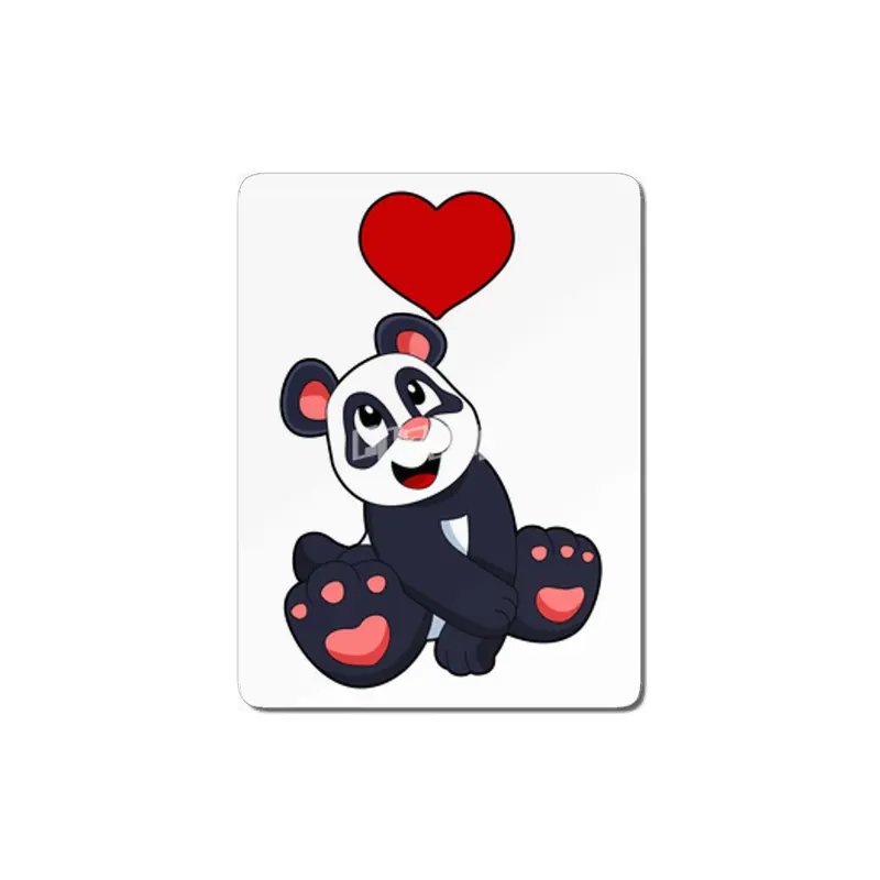 Panda with Heart MDF Tablo