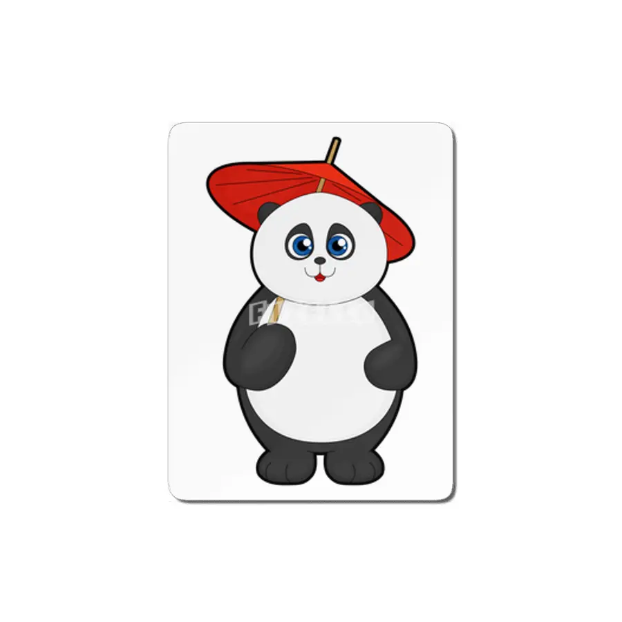 Panda with Umbrella MDF Tablo