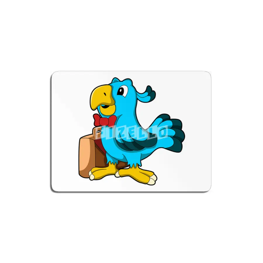 Parrot as Businessman with Bag MDF Tablo