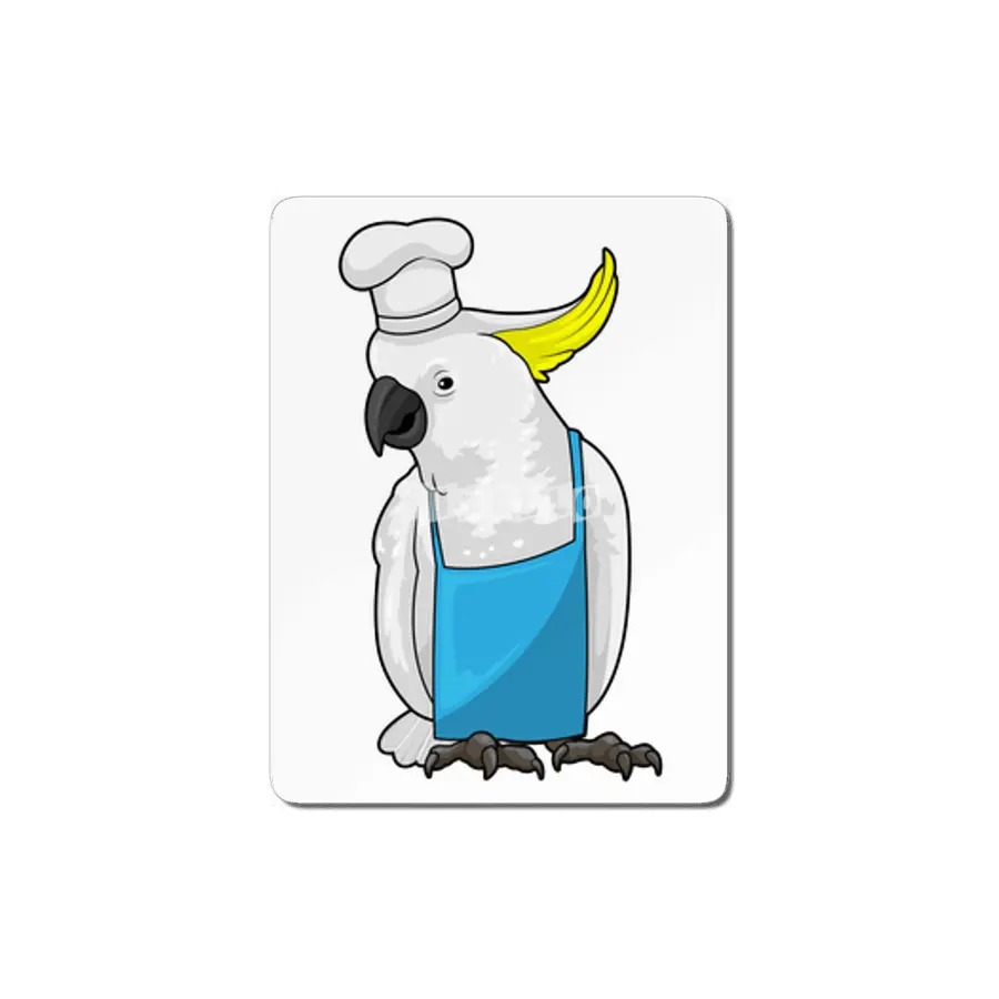 Parrot as Chef with Cooking hat MDF Tablo