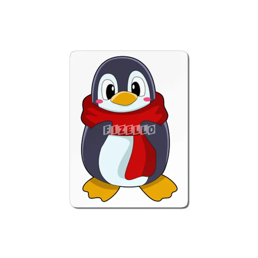 Penguin with Scarf MDF Tablo