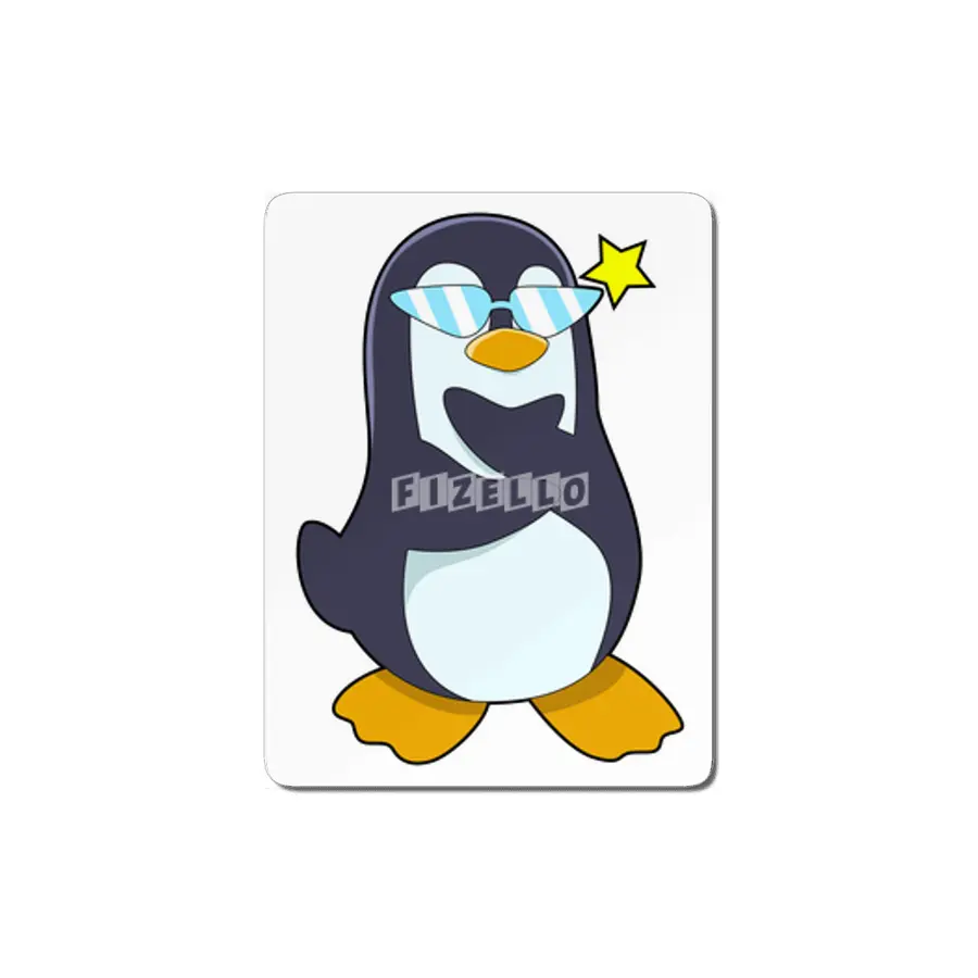 Penguin with Sunglasses MDF Tablo