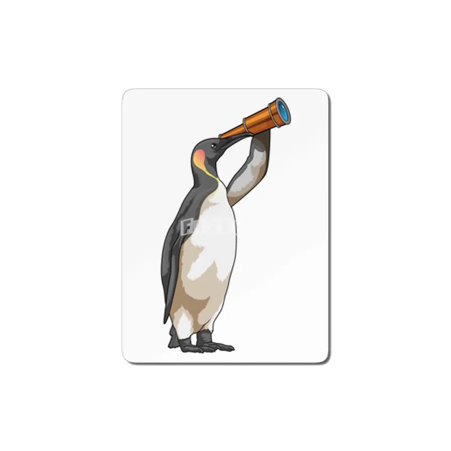 Penguin with Telescope MDF Tablo
