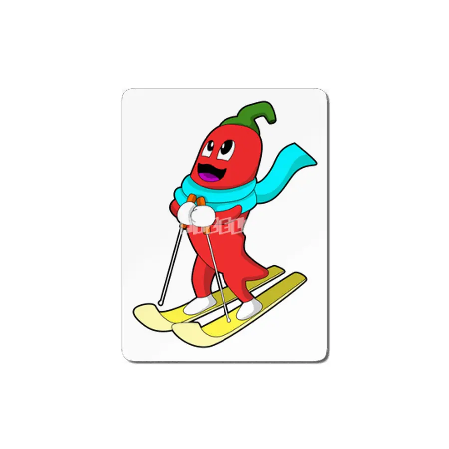 Pepper as Skier with Ski MDF Tablo