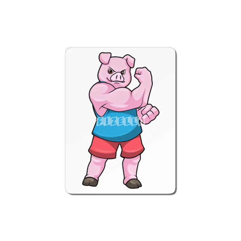 Pig as Bodybuilder with big Upper arm MDF Tablo