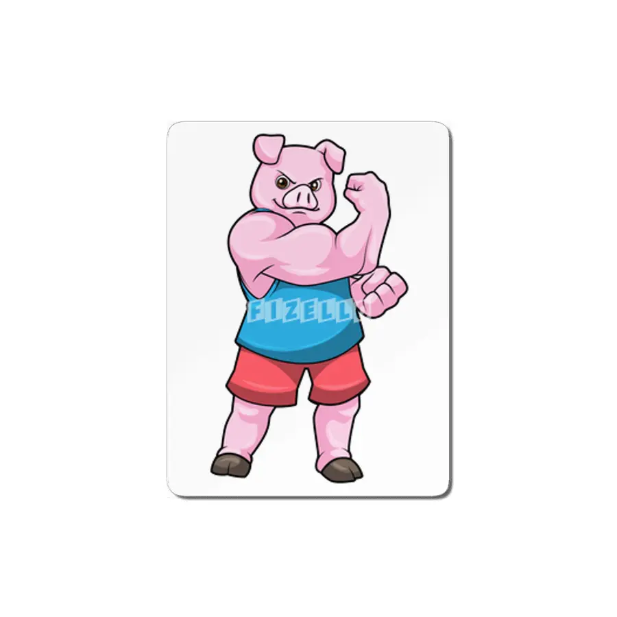 Pig as Bodybuilder with big Upper arm MDF Tablo