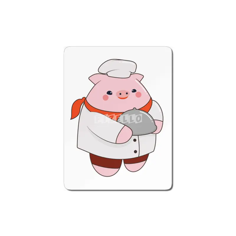 Pig as Cook with Platter MDF Tablo