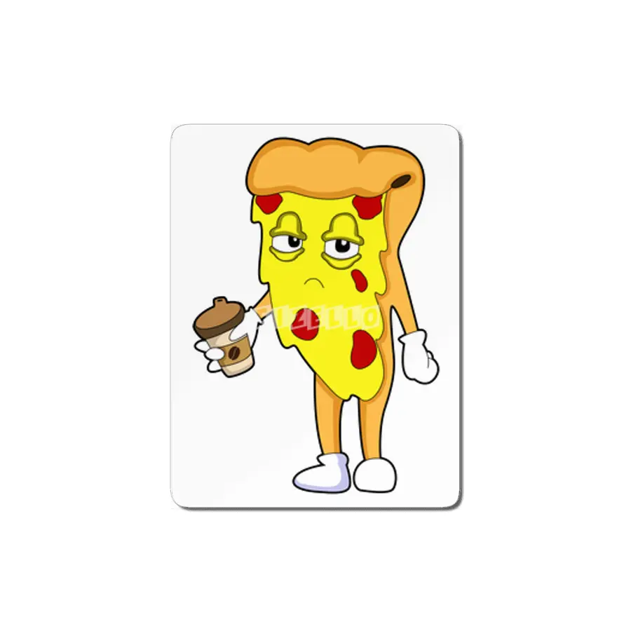 Pizza with Salami Cheese & Coffee MDF Tablo