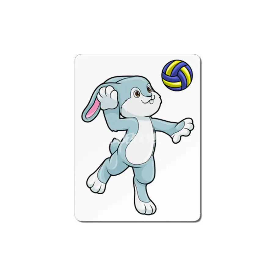 Rabbit at Sports with Volleyball MDF Tablo
