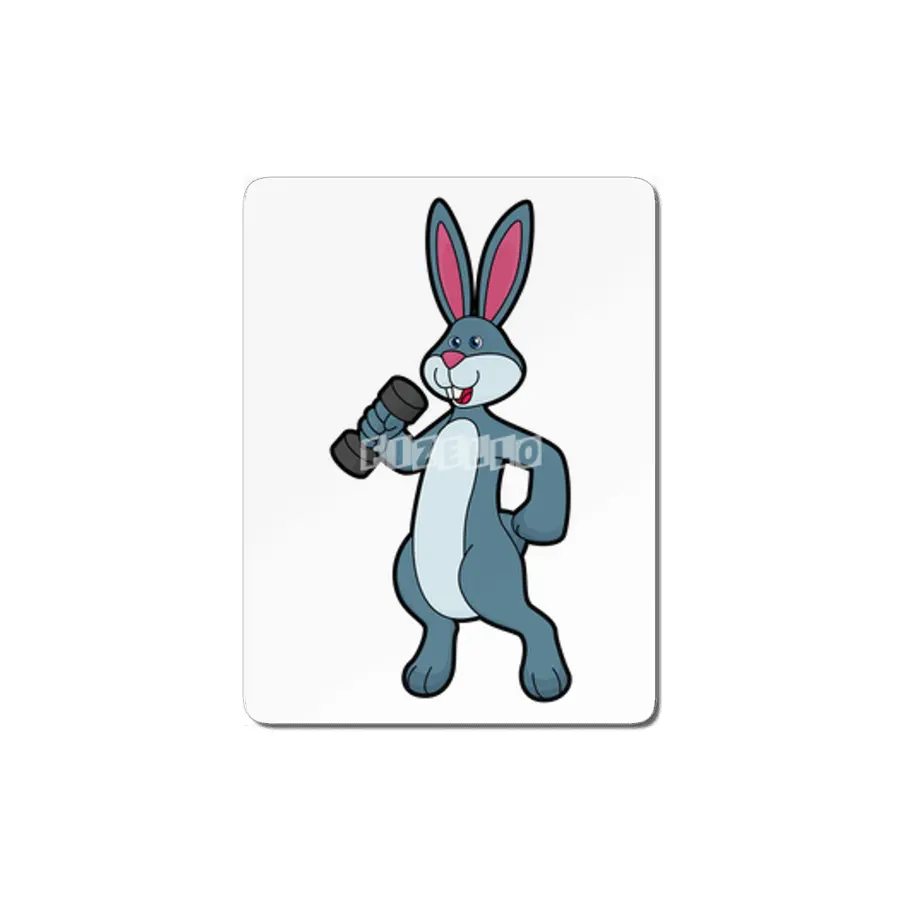 Rabbit at Strength training with Dumbbell MDF Tablo