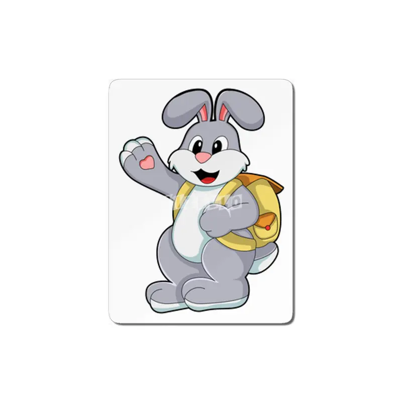 Rabbit with Backpack MDF Tablo
