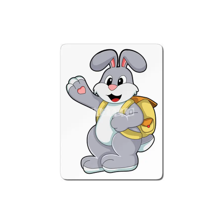 Rabbit with Backpack MDF Tablo