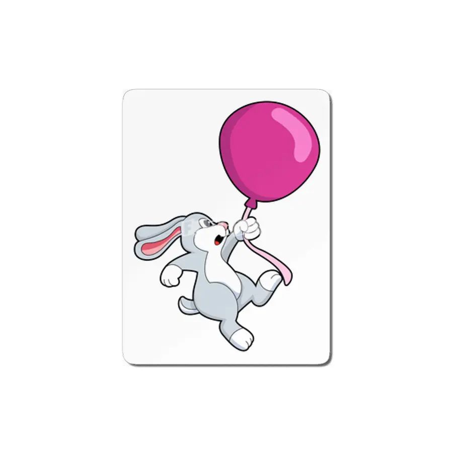 Rabbit with Balloon MDF Tablo