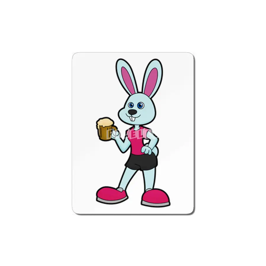 Rabbit with Beer mug MDF Tablo
