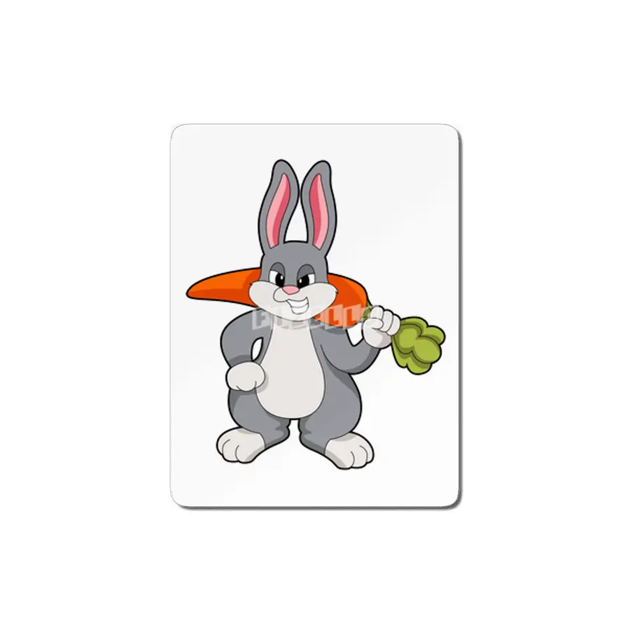 Rabbit with Carrot MDF Tablo