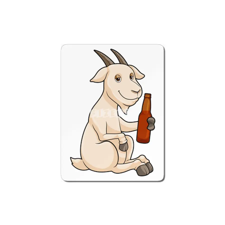 Goat with Bottle Beer MDF Tablo