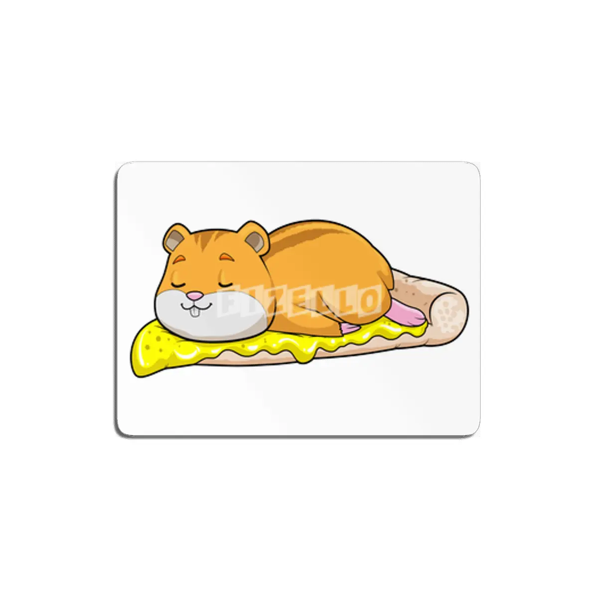 Hamster & Pizza with Cheese MDF Tablo