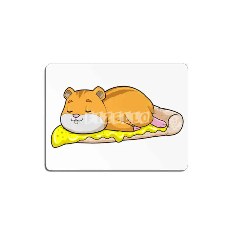 Hamster & Pizza with Cheese MDF Tablo