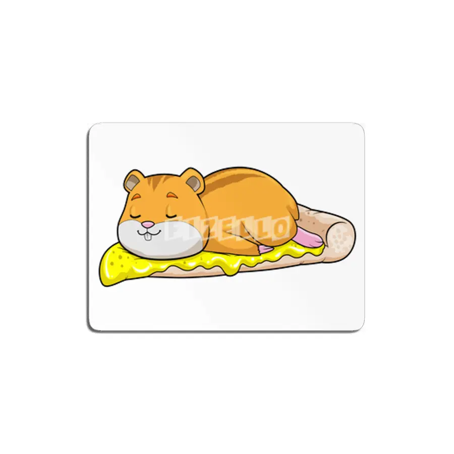 Hamster & Pizza with Cheese MDF Tablo