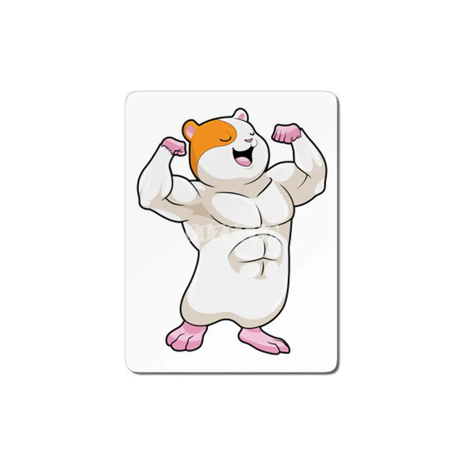 Hamster as Bodybuilder with big Muscles MDF Tablo