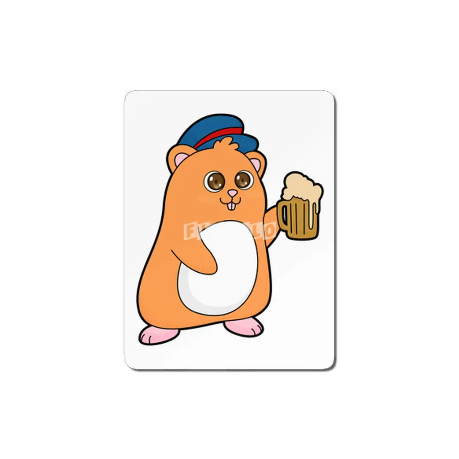 Hamster with Beer MDF Tablo