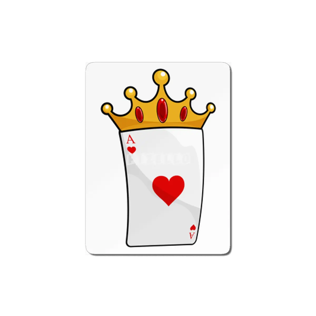 Hearts Ace with Queen Crown MDF Tablo