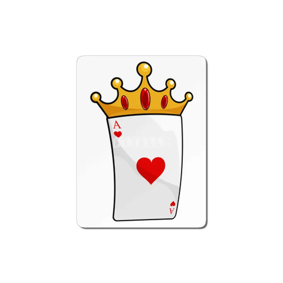 Hearts Ace with Queen Crown MDF Tablo