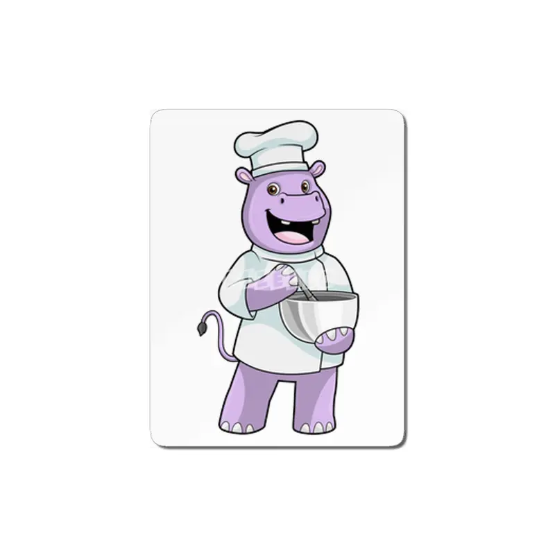 Hippo as Chef with Bowl MDF Tablo