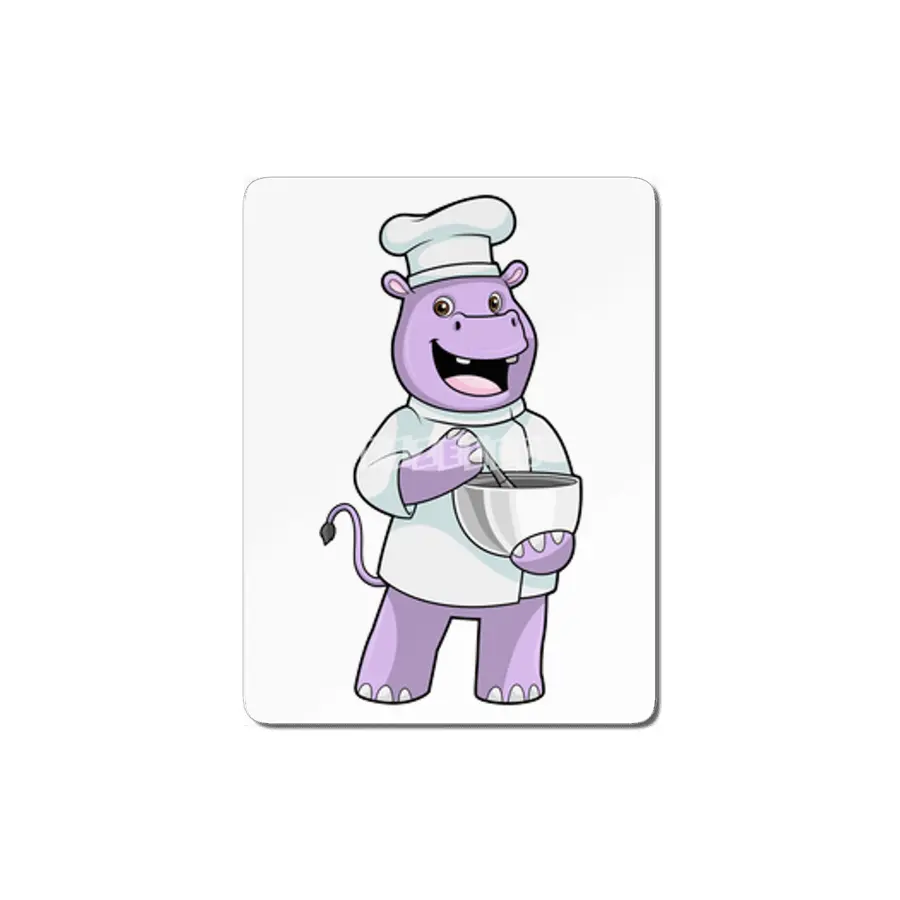 Hippo as Chef with Bowl MDF Tablo