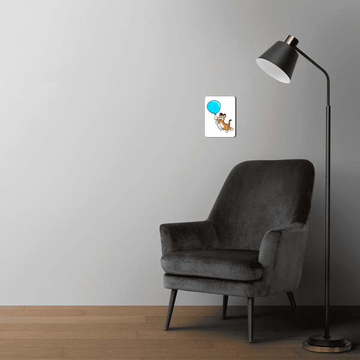 Meerkat with Balloon MDF Tablo