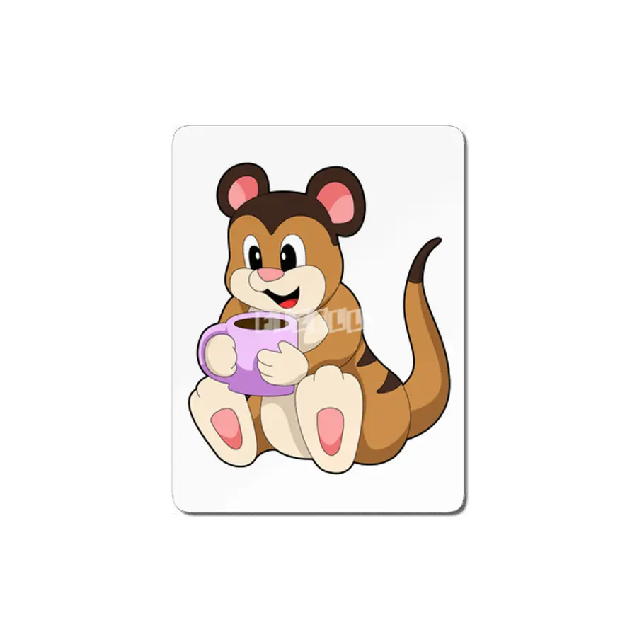 Meerkat with Cup of Coffee MDF Tablo