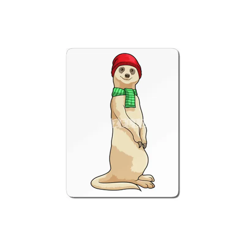 Meerkat with Hat and Scarf MDF Tablo
