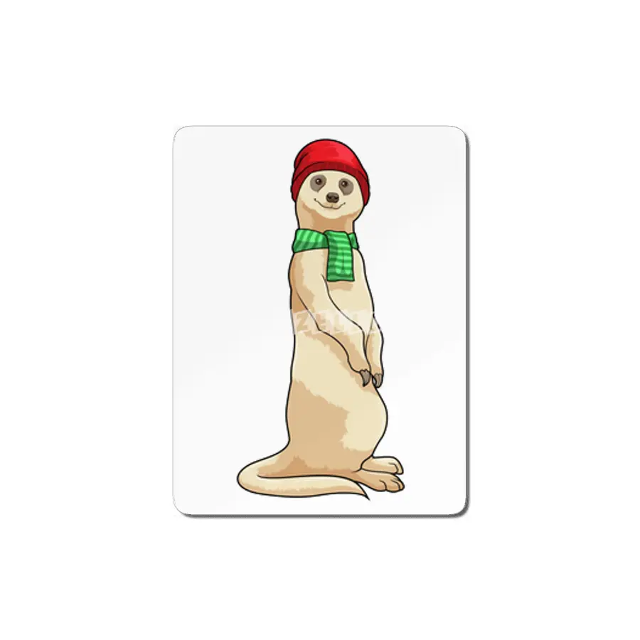 Meerkat with Hat and Scarf MDF Tablo