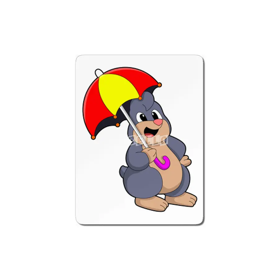 Mole with Umbrella MDF Tablo