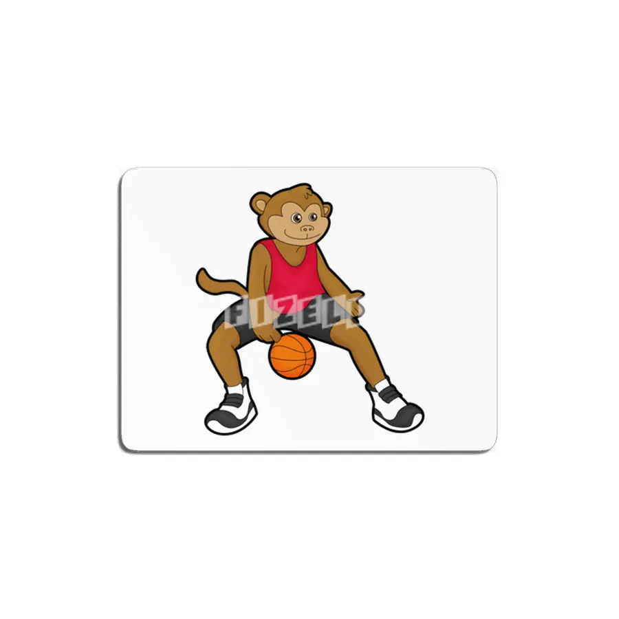 Monkey as Basketball player with Basketball MDF Tablo