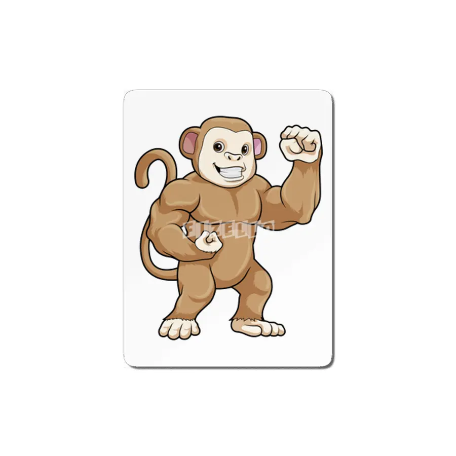 Monkey as Bodybuilder at Bodybuilding MDF Tablo