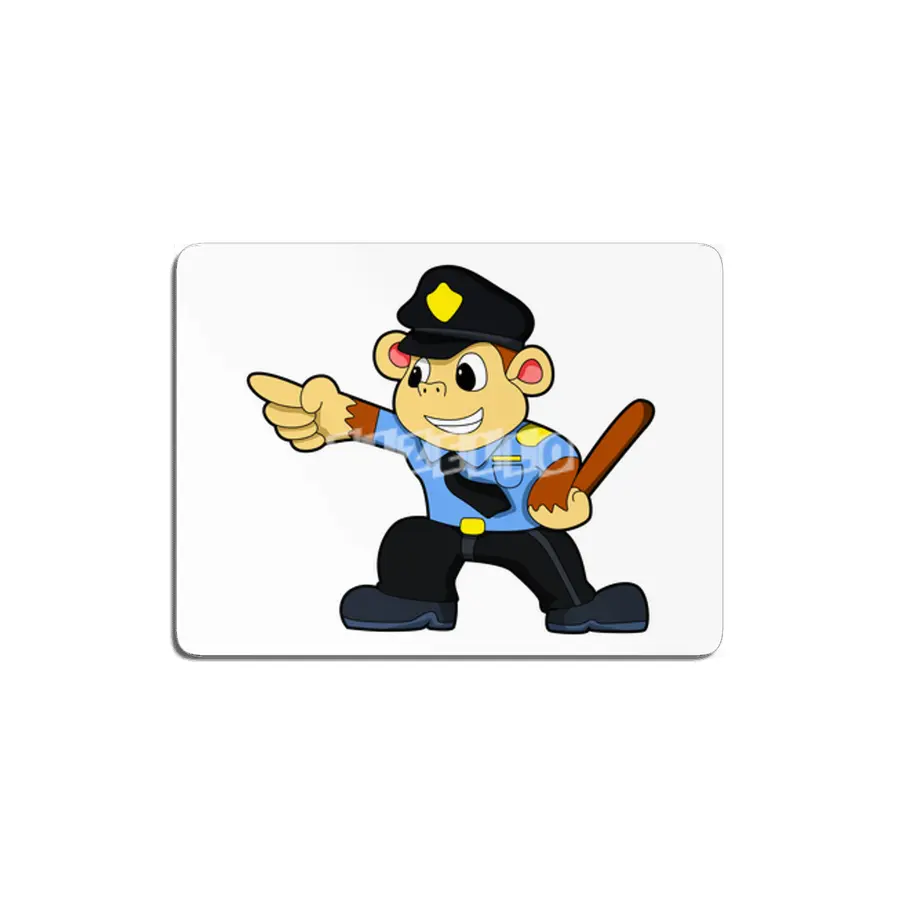 Monkey as Police officer - Police MDF Tablo